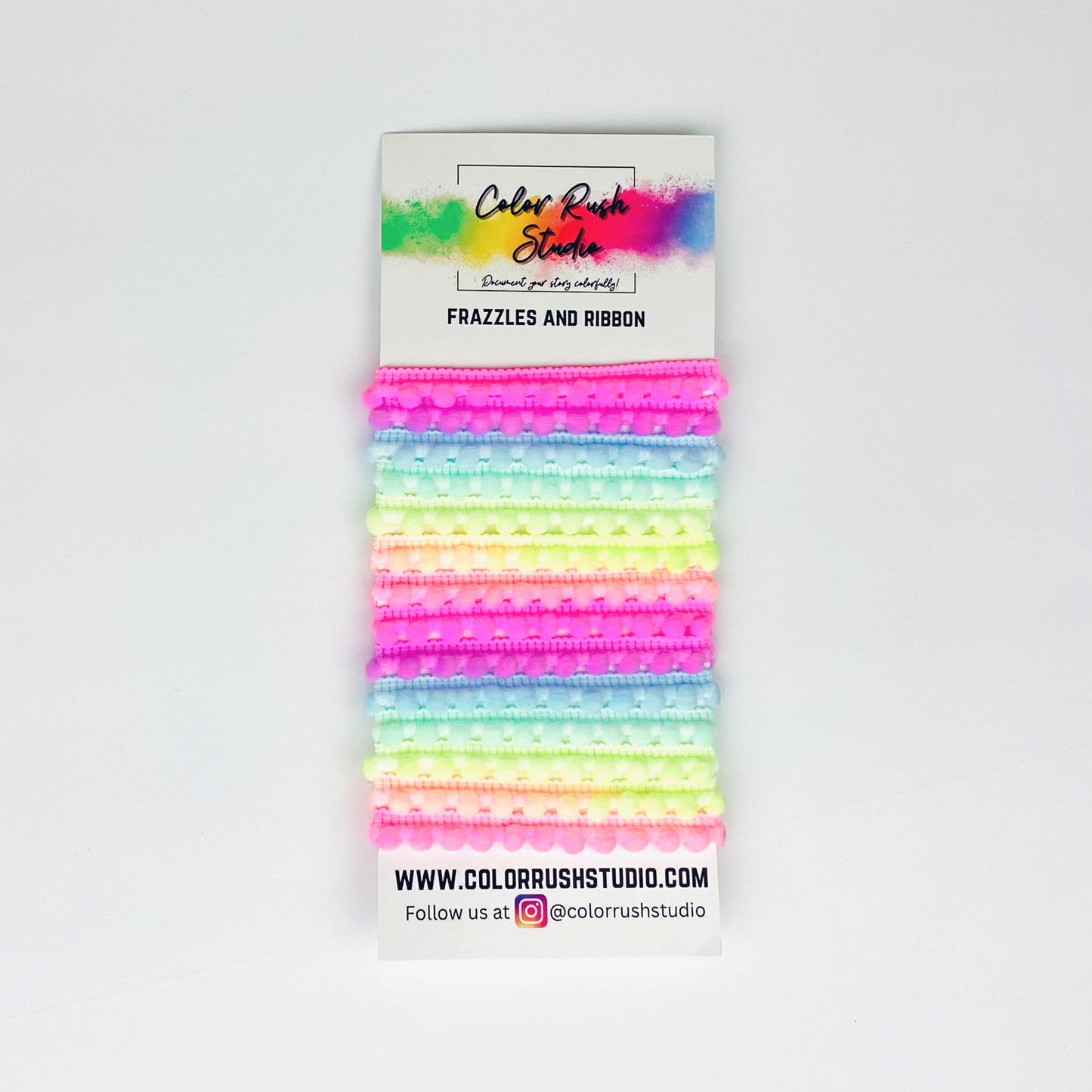 Frazzle and Ribbons - Pom Pom Rainbow