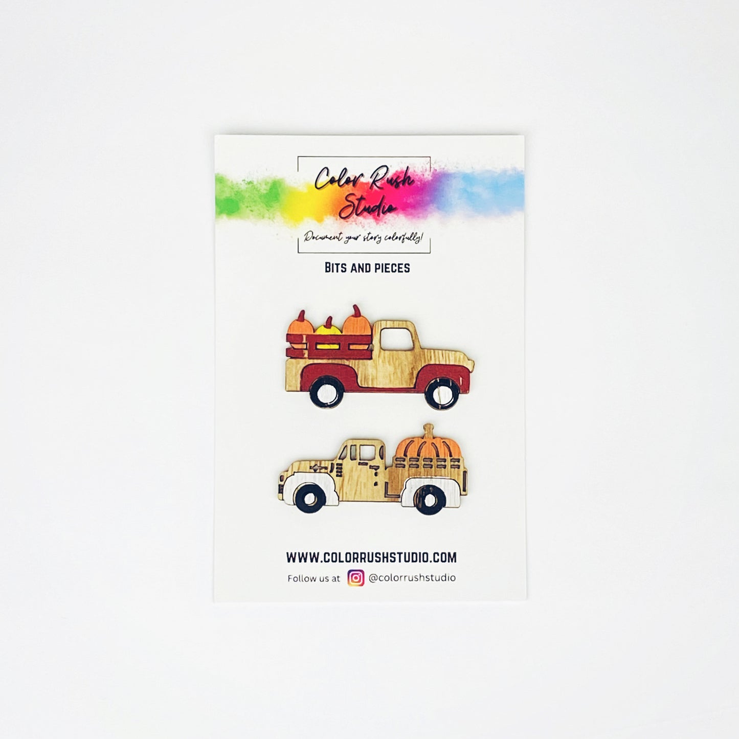 Embellishments - Wood Fall Trucks