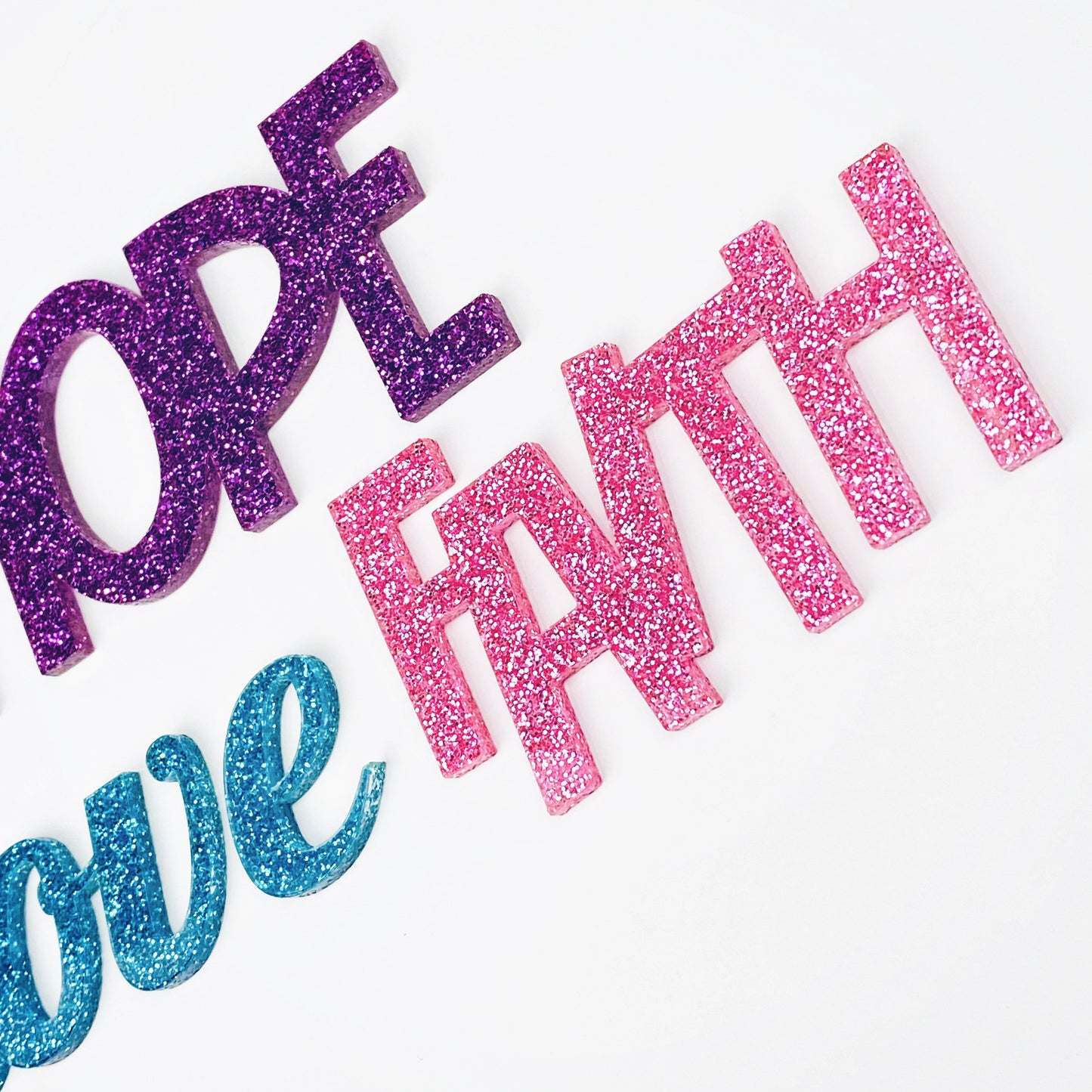 Acrylic - Hope, Love and Faith