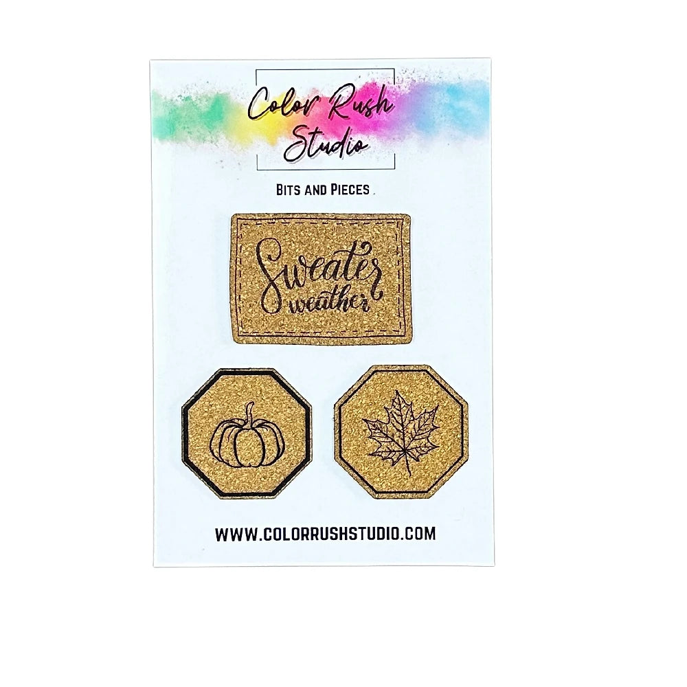 Embellishments - Cork Sweater Weather Stickers