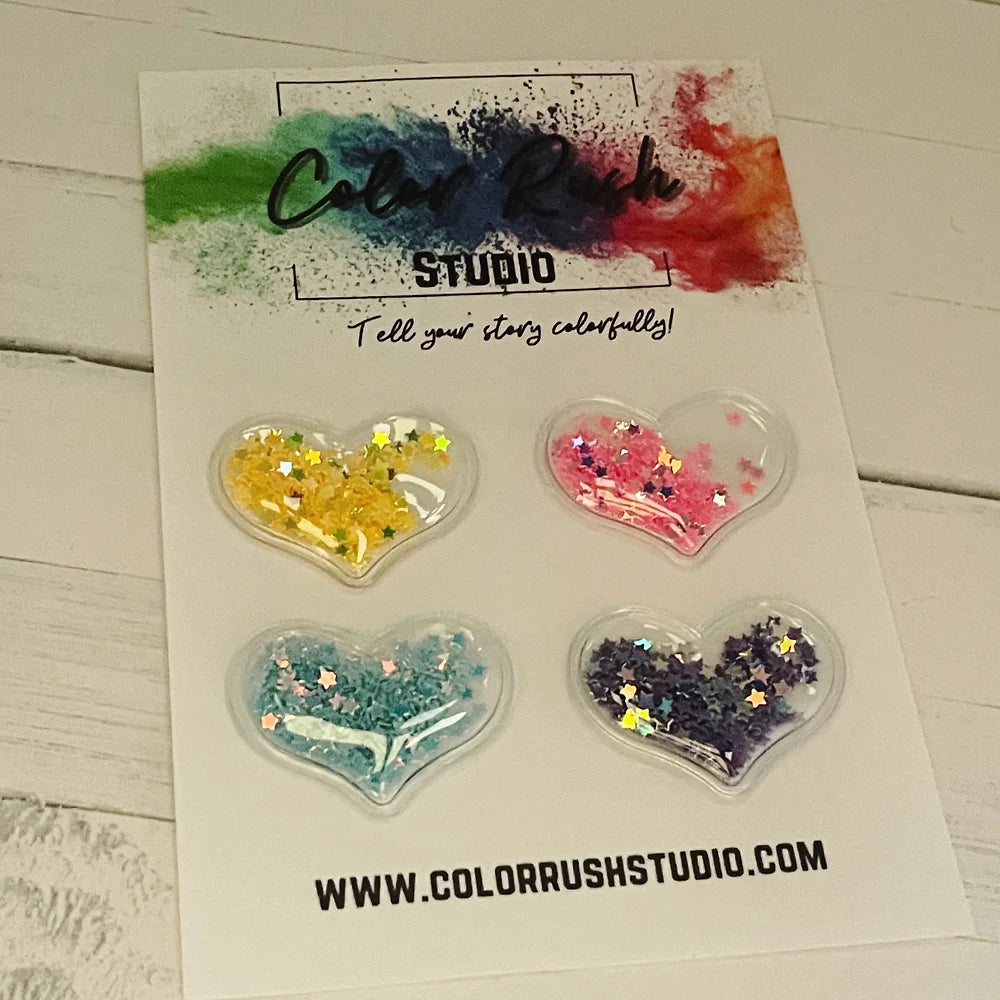 Embellishments - Shaker Sparkle Hearts