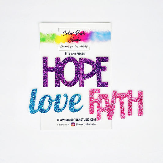 Acrylic - Hope, Love and Faith