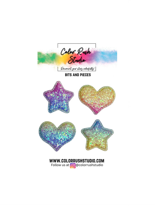 Embellishments - Sparkle Hearts and Stars