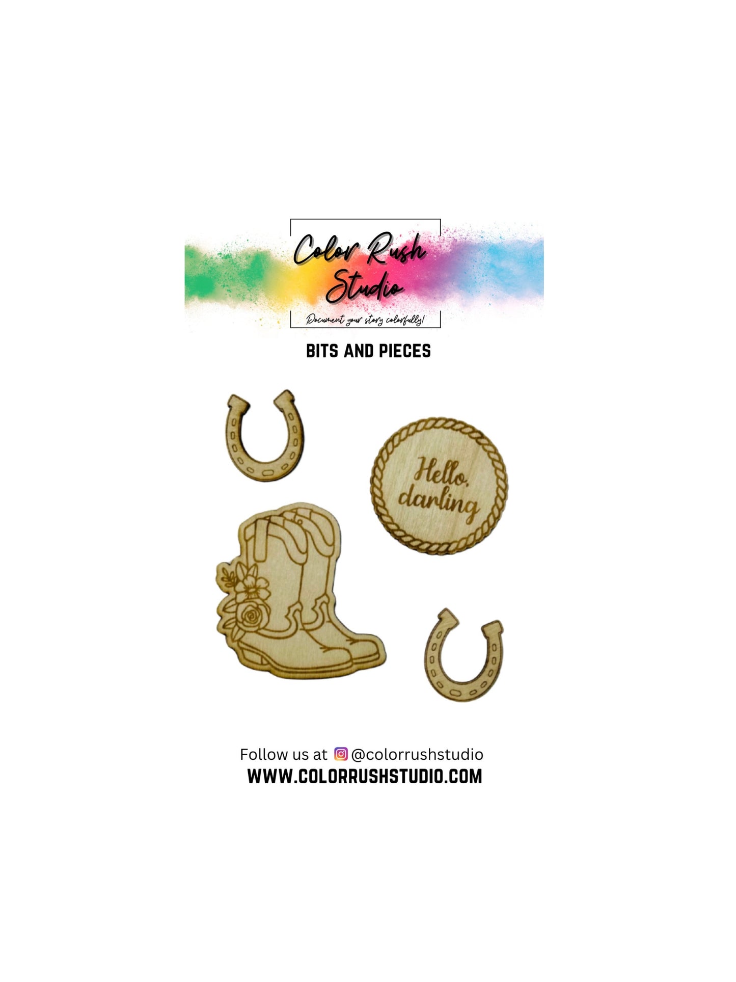 Embellishments - Wood Engraved Cowboy