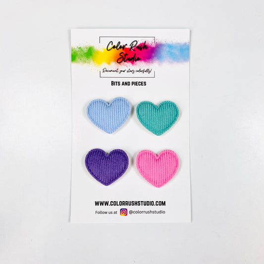 Embellishments - Corduroy Hearts Bold