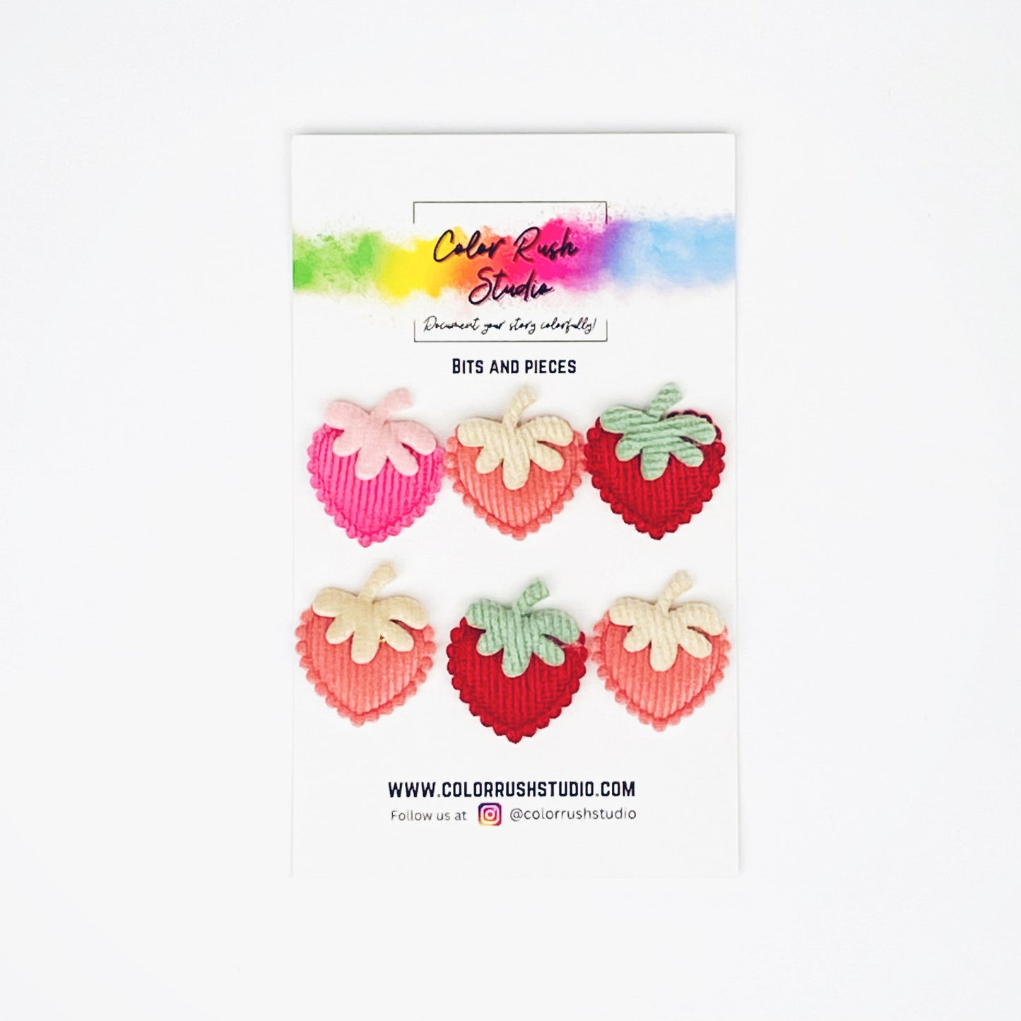 Embellishments - Corduroy Strawberries