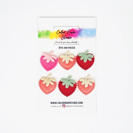 Embellishments - Corduroy Strawberries