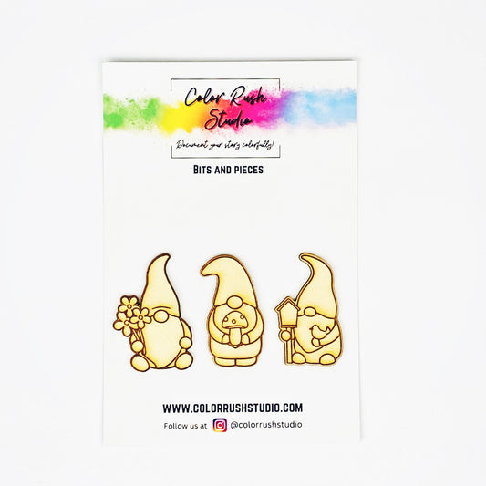 Embellishments - Wood Spring Gnomes