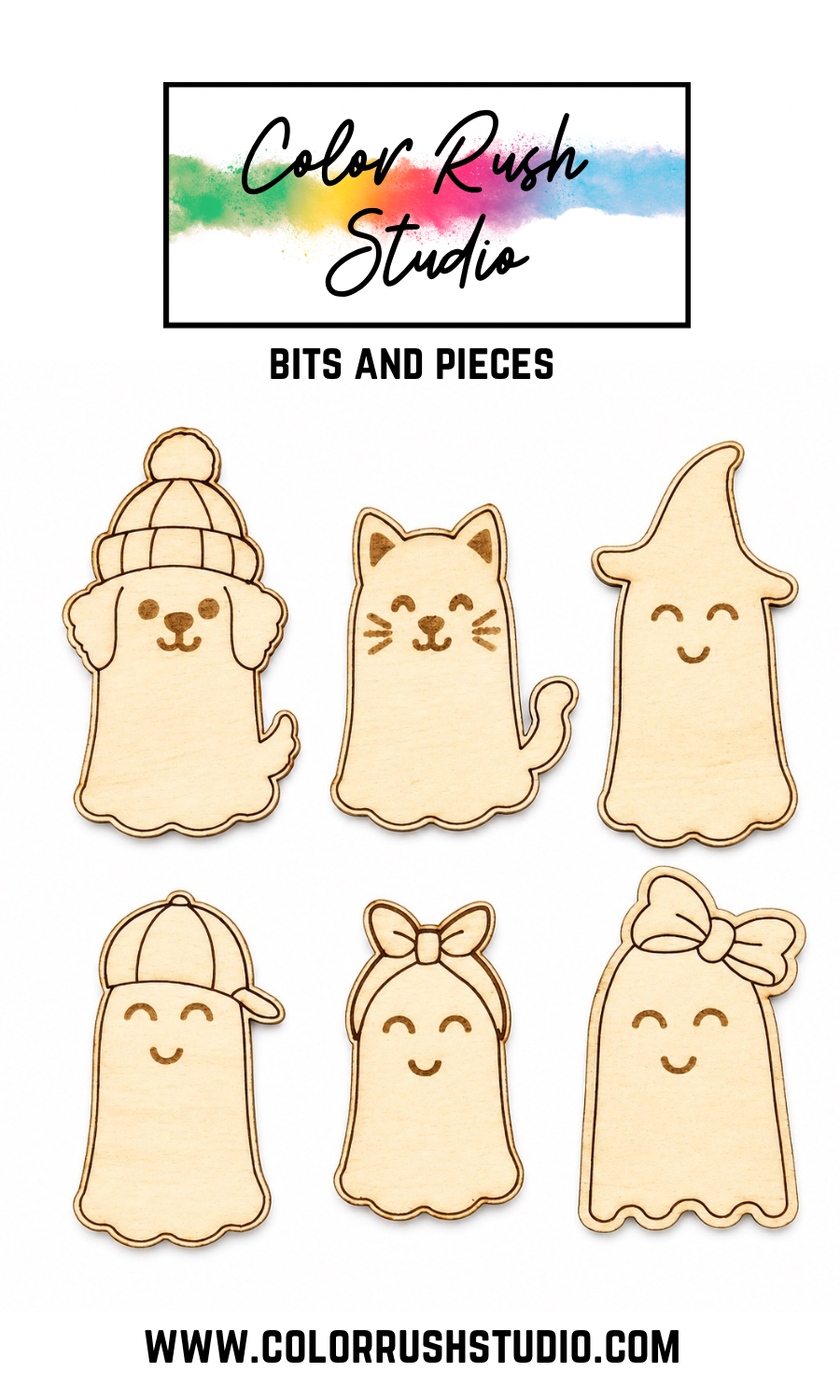 Embellishments - Adorable Wood Ghost’s