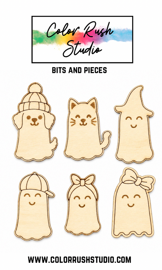 Embellishments - Adorable Wood Ghost’s