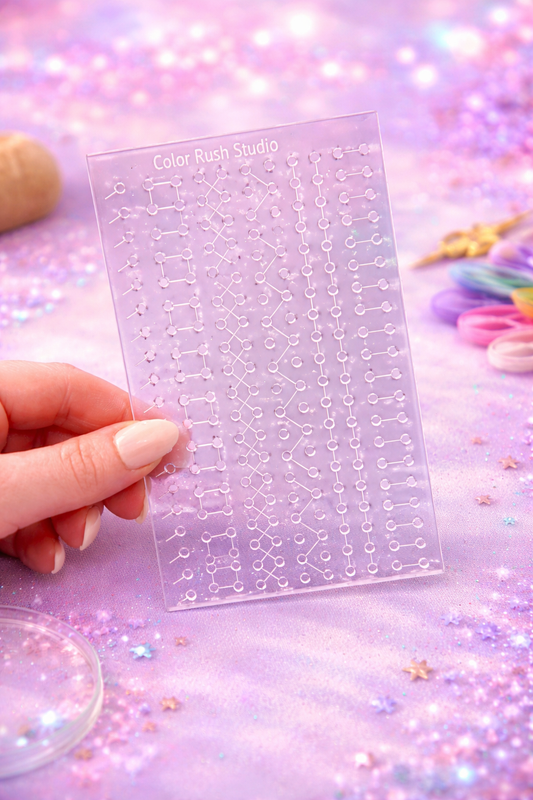 Basic Stitches Embroidery Stitching Template for paper crafts like scrapbooking and cardmaking