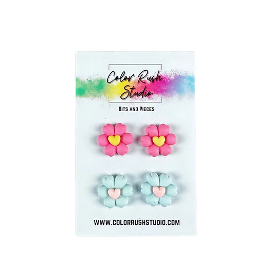 Embellishments - Resin Heart Flowers