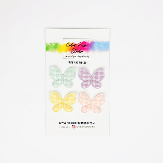 Embellishments - Fabric Pastel Butterflies