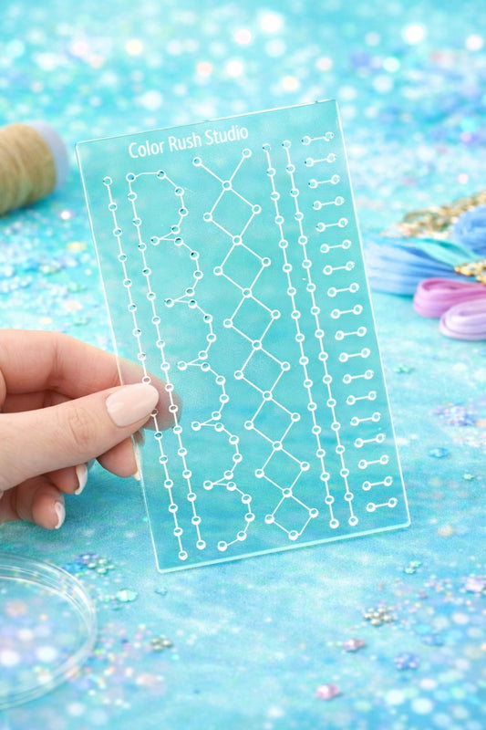 Borders Embroidery Stitching Template for paper crafts like scrapbooking and cardmaking