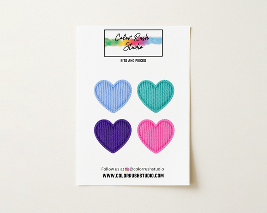 Embellishments - Corduroy Hearts Bold