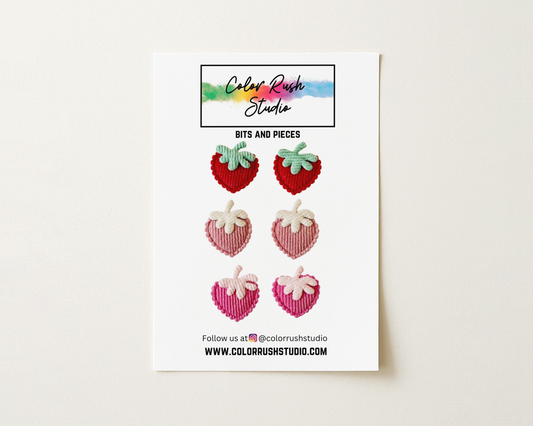 Embellishments - Corduroy Strawberries