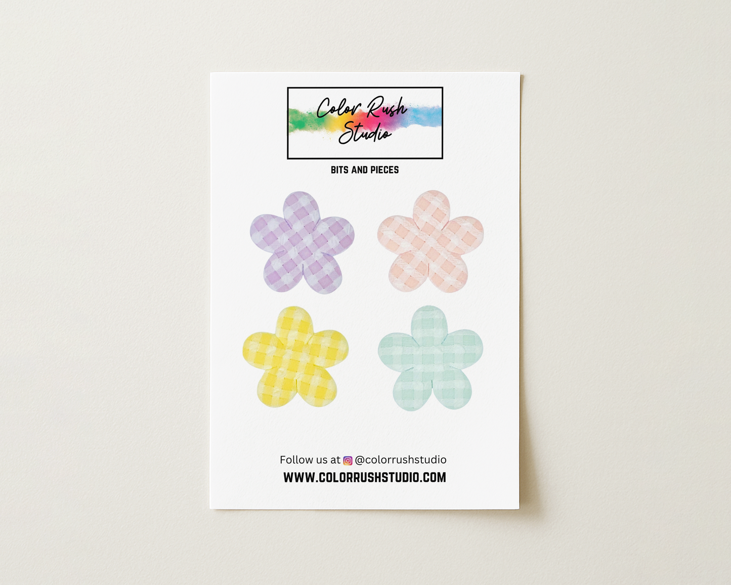 Embellishments - Fabric Pastel Flowers