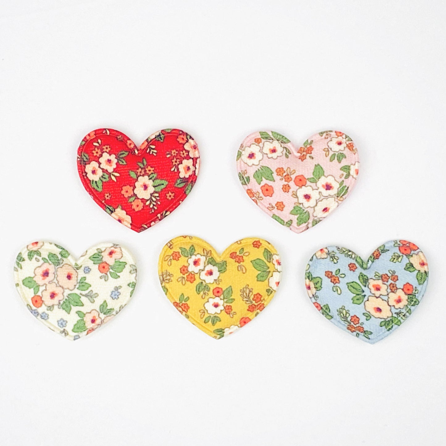 Embellishments - Corduroy Floral Hearts