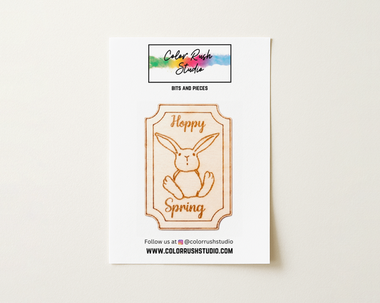 Embellishments - Wood Engraved Bunny