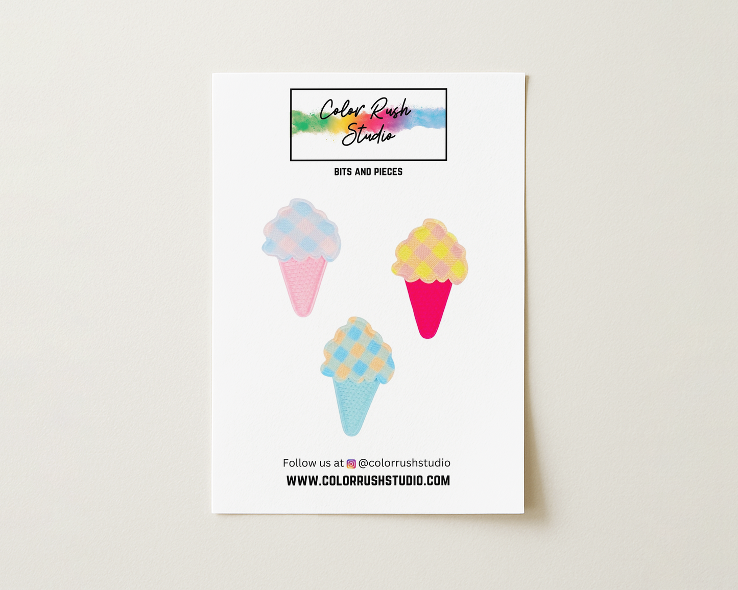 Embellishments - Fabric Ice Cream Cones