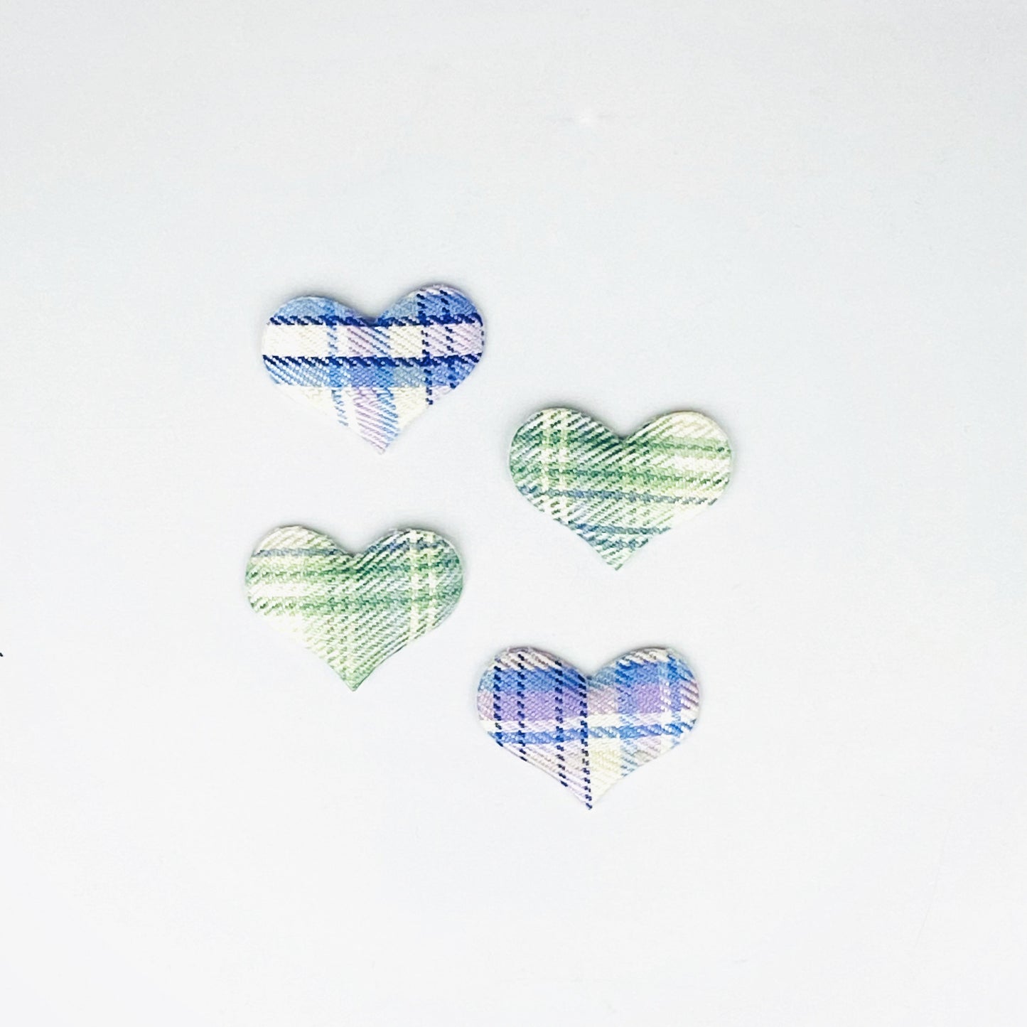 Embellishments - Fabric Plaid Hearts