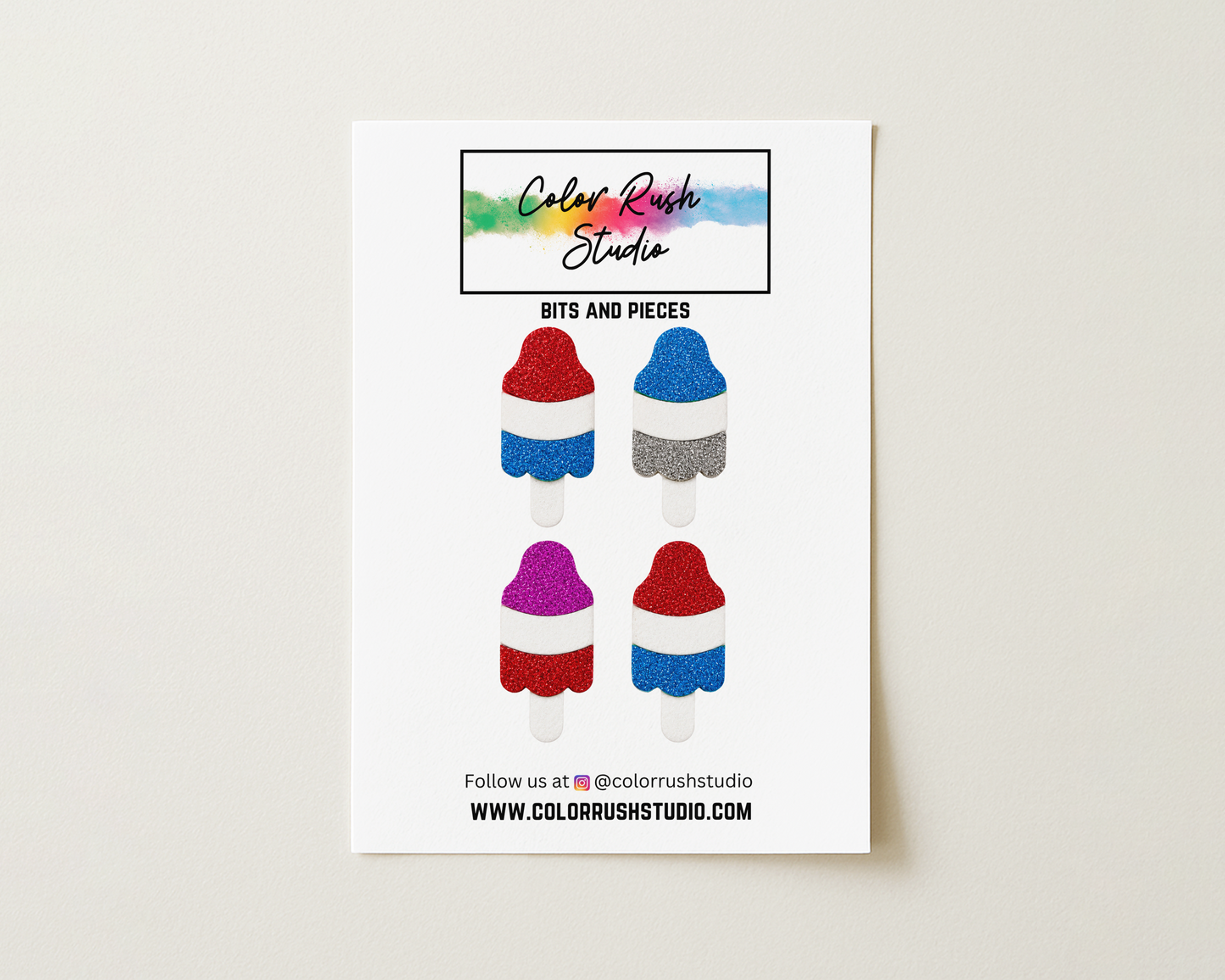 Felt Glitter Popsicles
