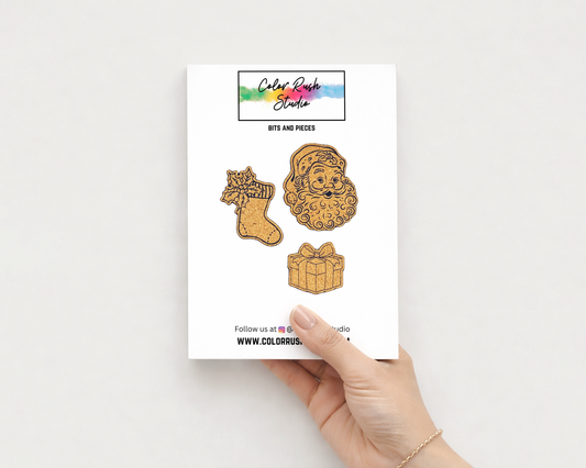 Embellishments - Cork Santa Coming