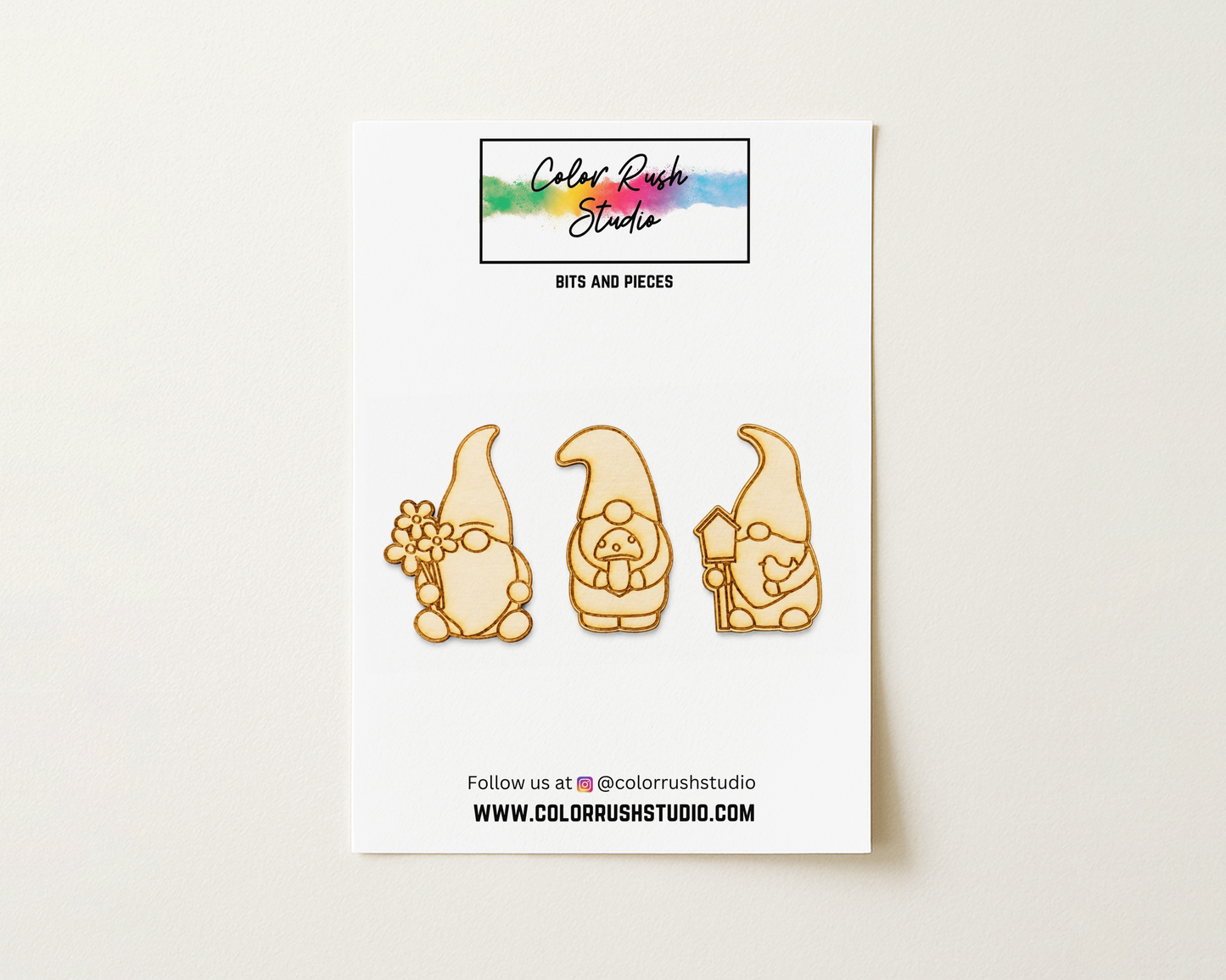 Embellishments - Wood Spring Gnomes