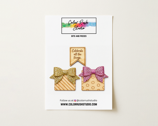 Embellishments - Wood Engraved Presents